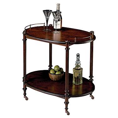 Plantation 31" Wide Cherry Collection Tea Server or Bar Cart