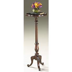 Image1 of Plantation 36 1/2" High Cherry Finish Pedestal Plant Stand