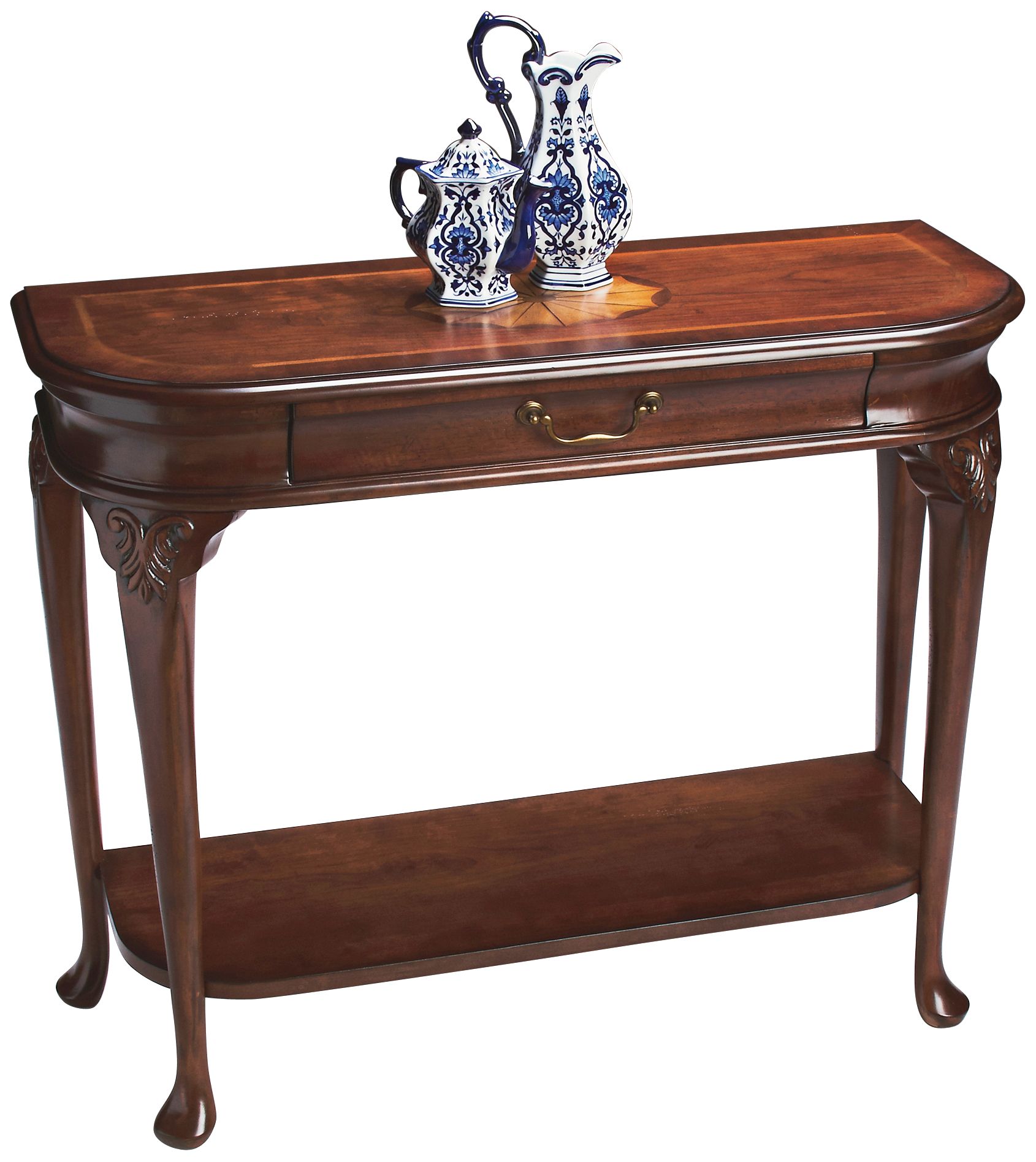 Traditional console outlet table