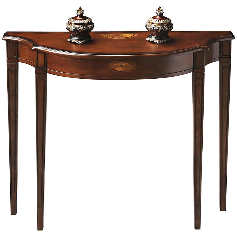 Plantation 36 inch Wide Cherry Finish Traditional Console Table