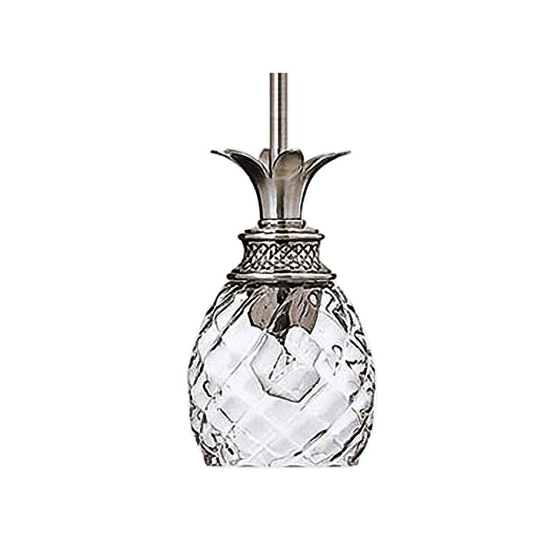 Image 2 Plantation 5" Wide Polished Nickel Pineapple Mini Pendant more views