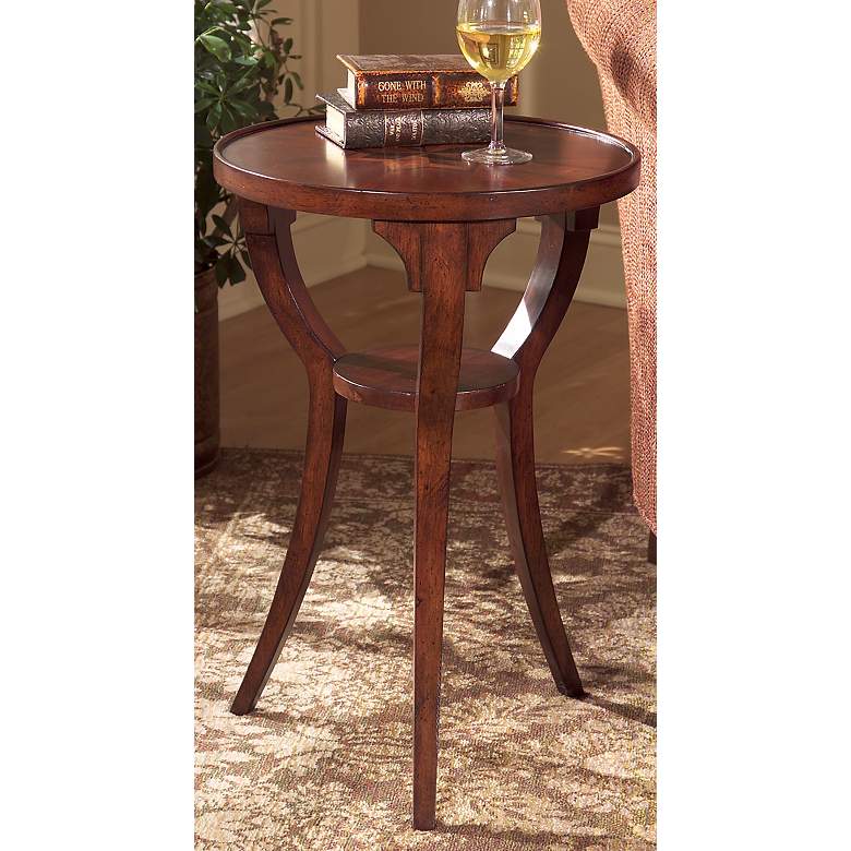 Image 2 Plantation Cherry 24" High Accent Table