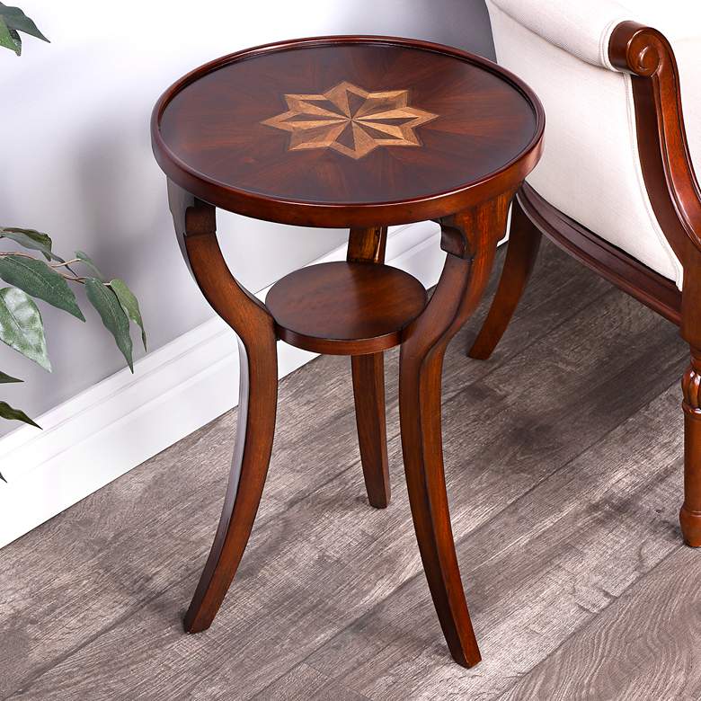 Image 1 Plantation Cherry 24" High Accent Table