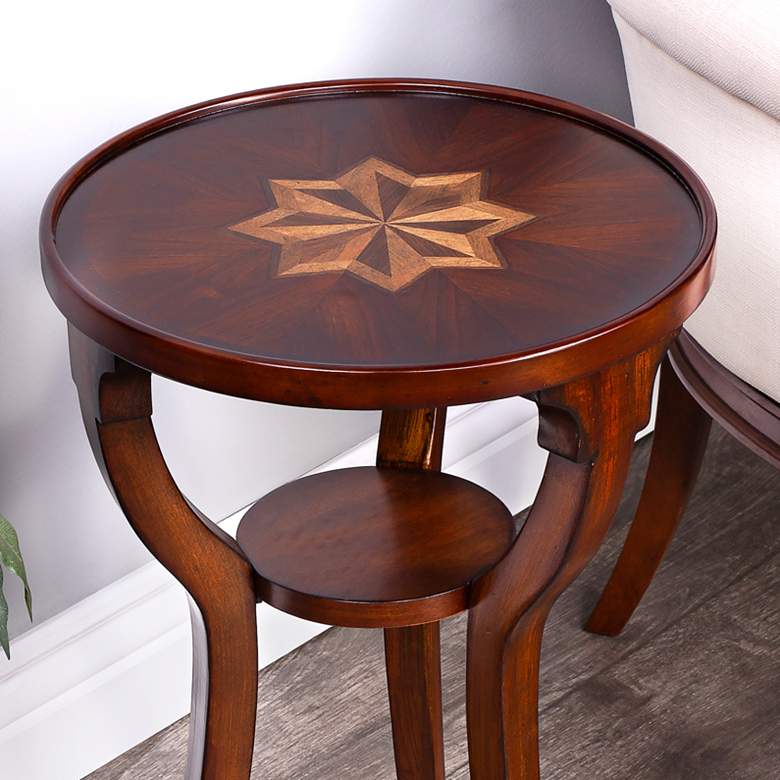 Image 4 Plantation Cherry 24" High Accent Table more views