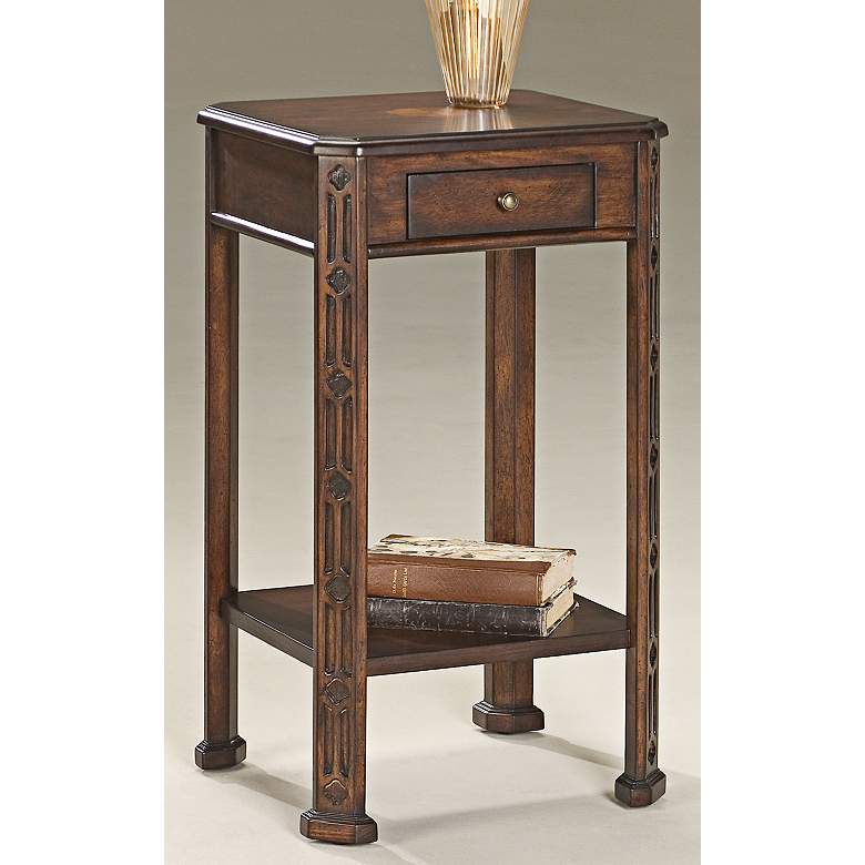 Image 1 Plantation Cherry 26 1/2" High Accent Table