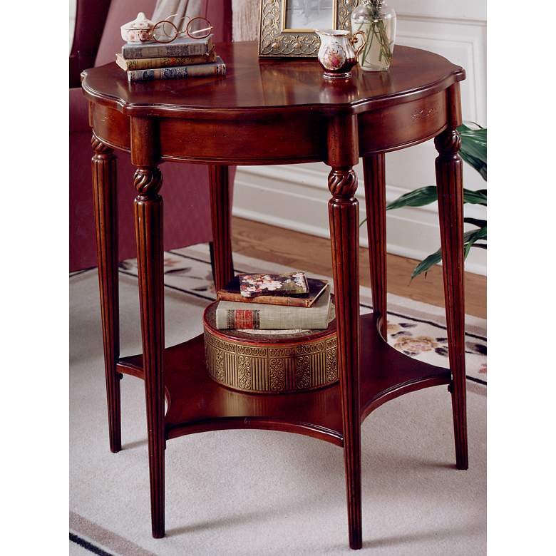 Image 1 Plantation Cherry 28 inch High Accent Table