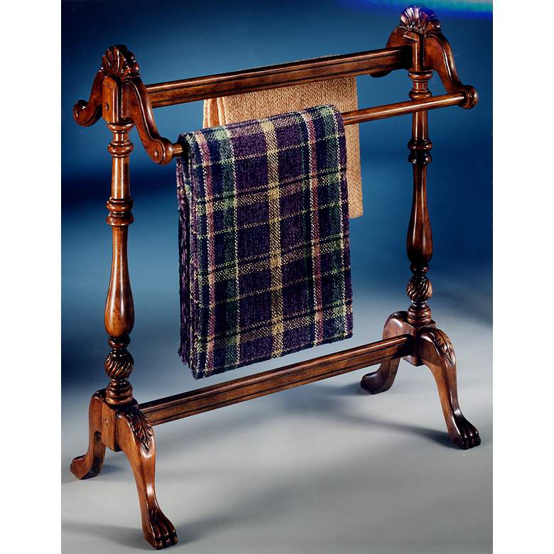 Image 1 Plantation Cherry 36 1/4 inch High Blanket Stand