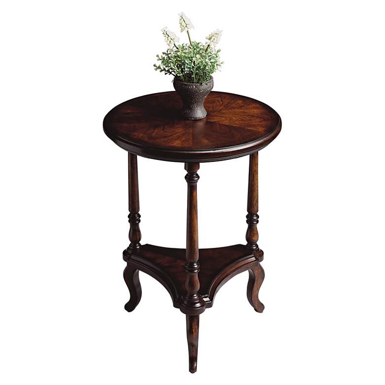 Image 1 Plantation Cherry Collection 19 inch Wide Round Accent Table