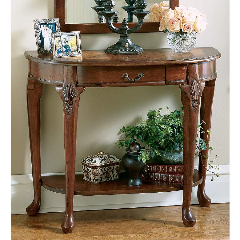 Image 1 Plantation Cherry Collection Marquetry Console Table