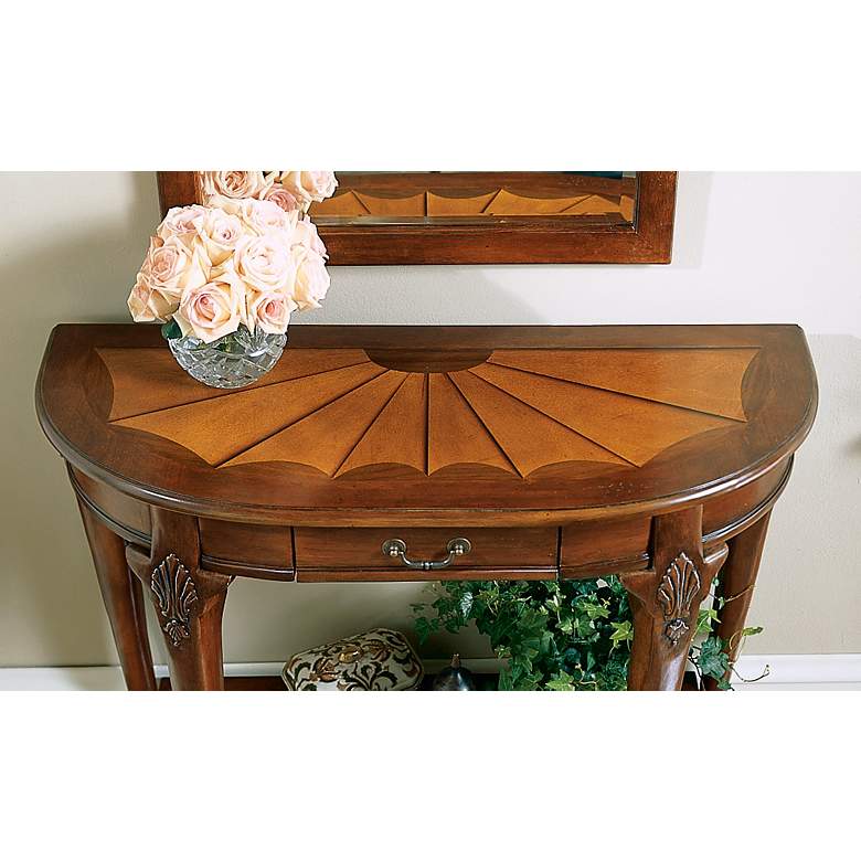 Image 2 Plantation Cherry Collection Marquetry Console Table more views