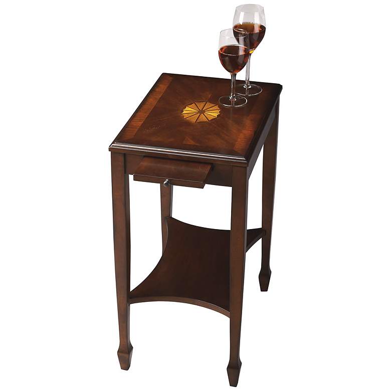 Image 1 Plantation Cherry Pull Tray Side Table
