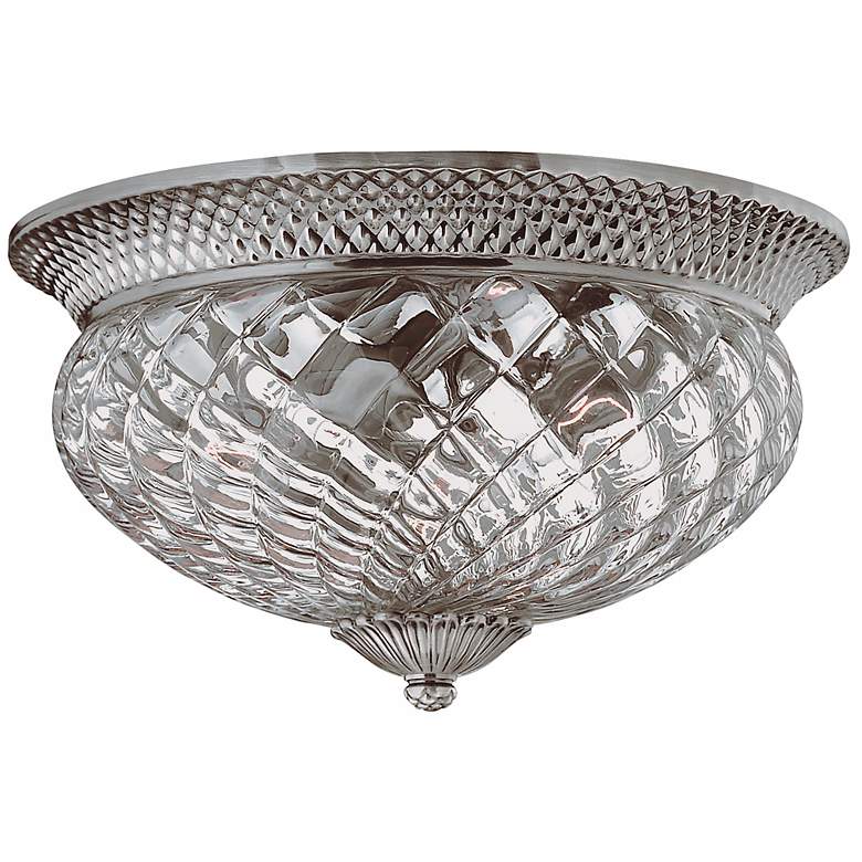 Image 1 Plantation Collection Antique Nickel 16 inch Wide Ceiling Light