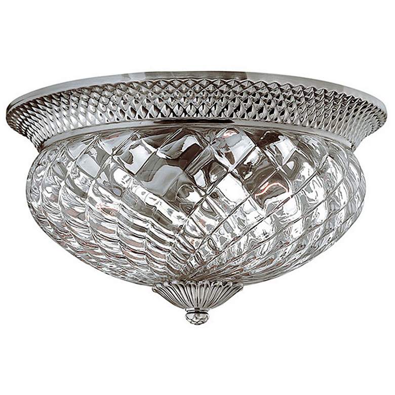 Image 1 Plantation Collection Antique Nickel 16" Wide Ceiling Light