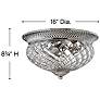 3_Plantation Collection Antique Nickel 16" Wide Ceiling Light more views