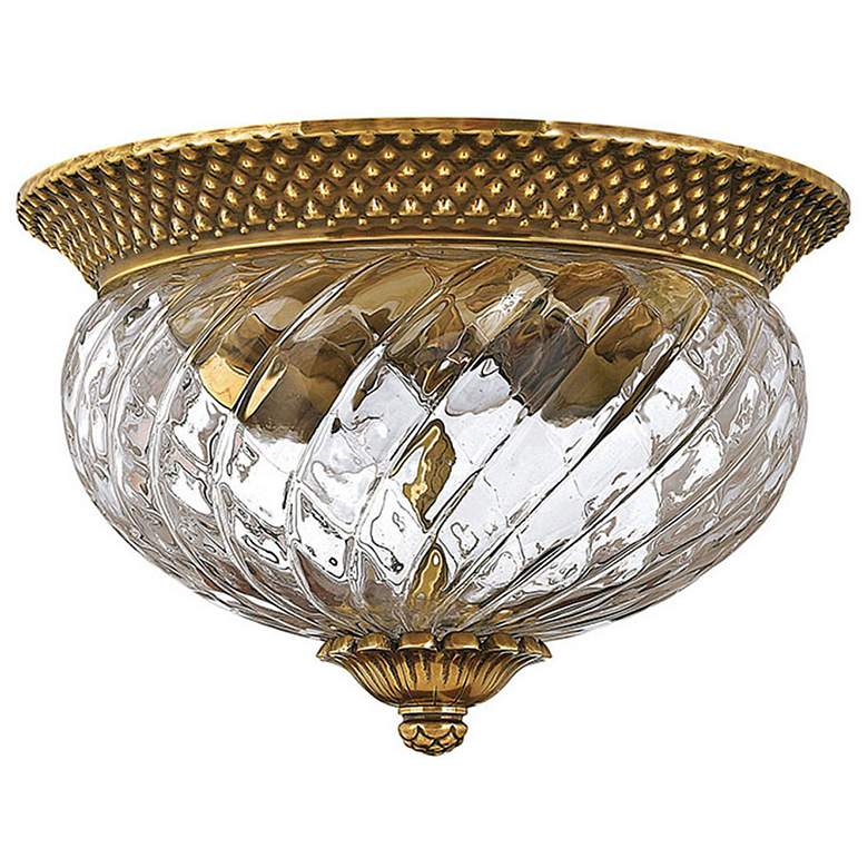 Image 1 Plantation Collection Burnished Brass 12 inch Wide Ceiling Light
