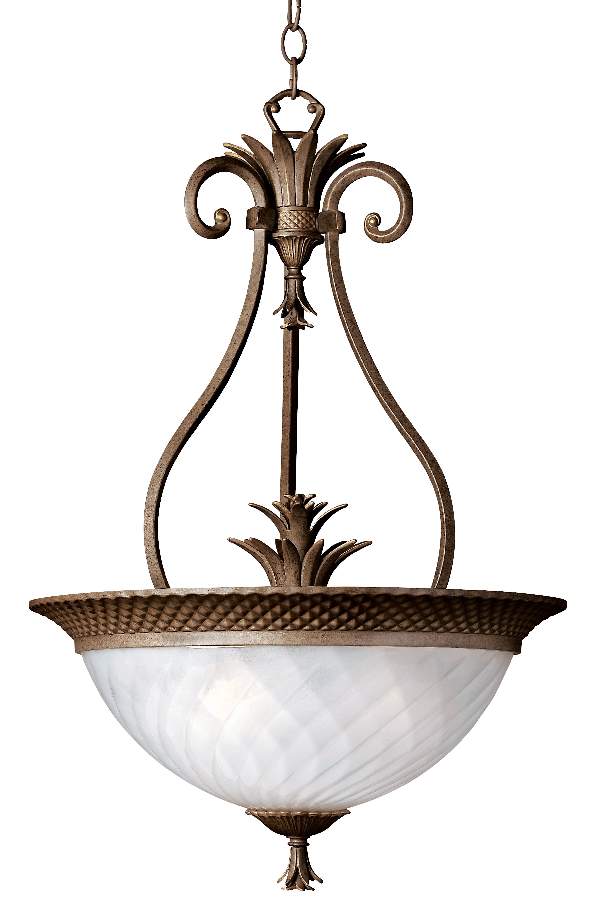 Plantation Collection Pearl Bronze Finish Dome Chandelier