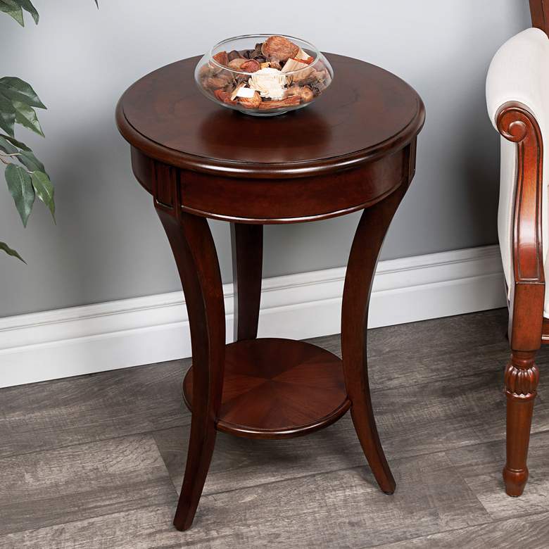 Image 1 Plantation Starburst Cherry 26" High Accent Table
