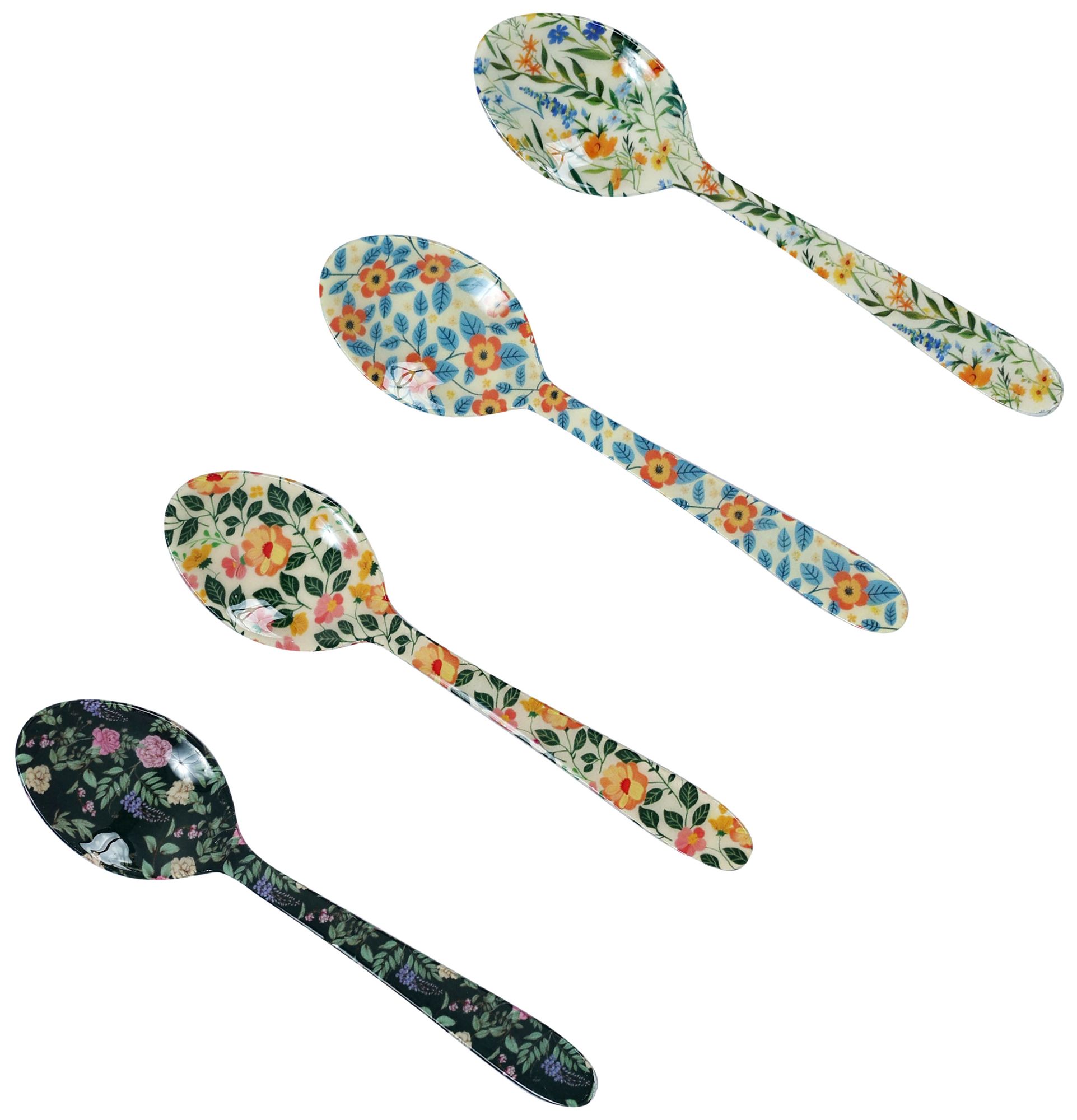 Image 2 Planted Tea Spoons in Mixed Garden Prints - Set of 4 more views