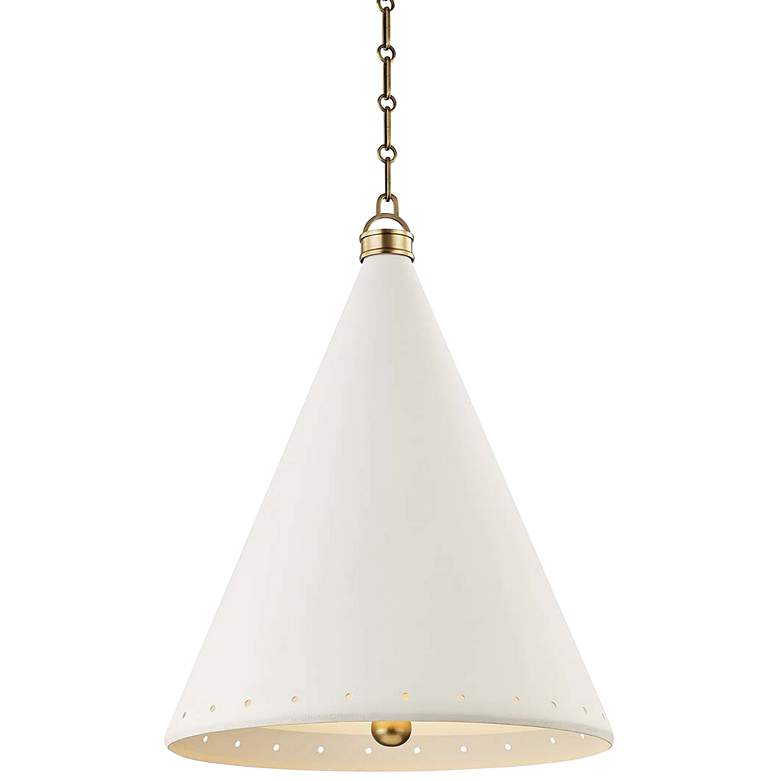 Image 2 Plaster No.1 20" Wide Aged Brass Pendant Light