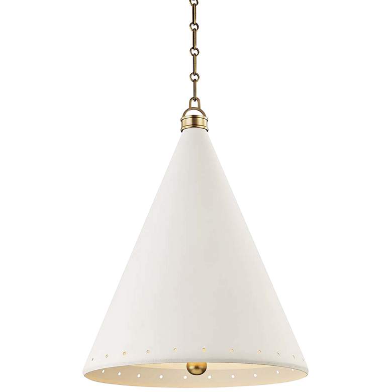 Image 2 Plaster No.1 20 inch Wide Aged Brass Pendant Light