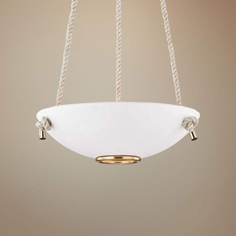 Image 1 Plaster No.2 18" Wide Aged Brass Pendant Light