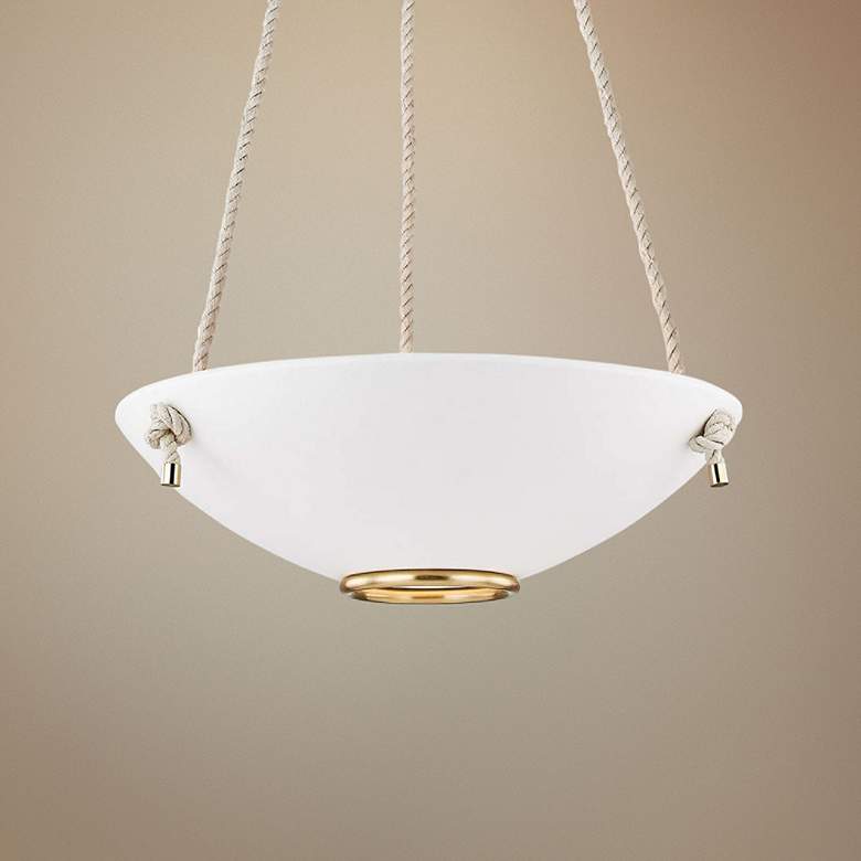 Image 1 Plaster No.2 24" Wide Aged Brass Pendant Light