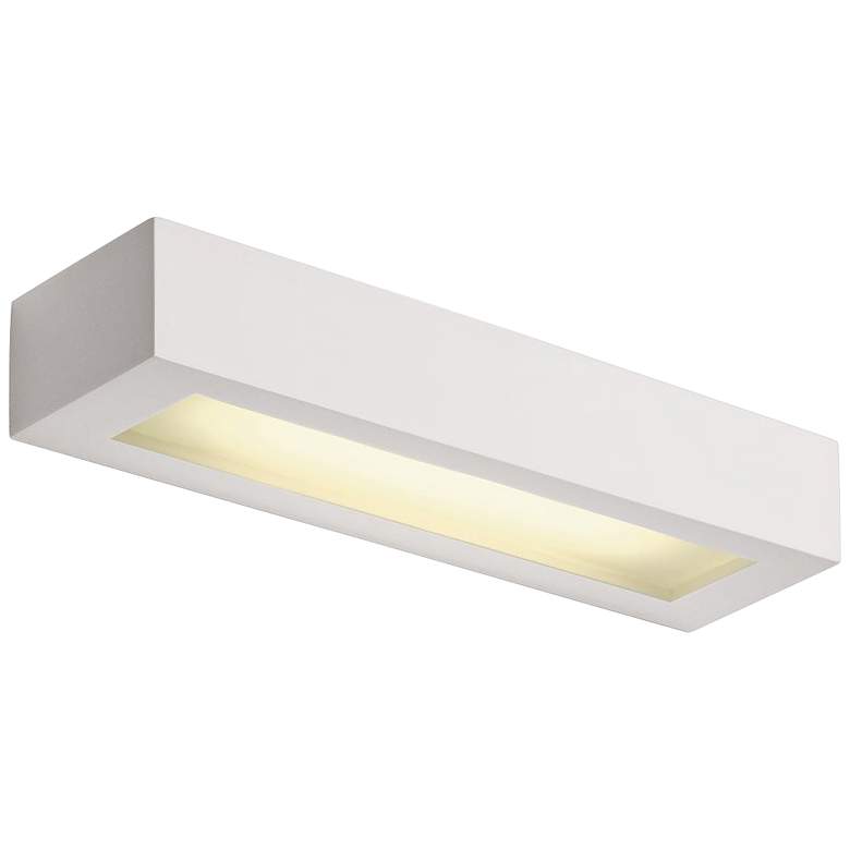Image 1 Plastra 4 1/4 inch High White LED Wall Sconce