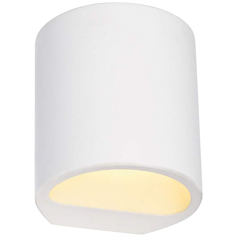 Image 1 Plastra 4 3/4 inch High White Wall Sconce