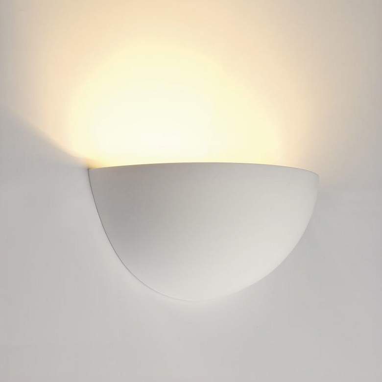 Image 1 Plastra 5 1/2 inch High White LED Wall Sconce