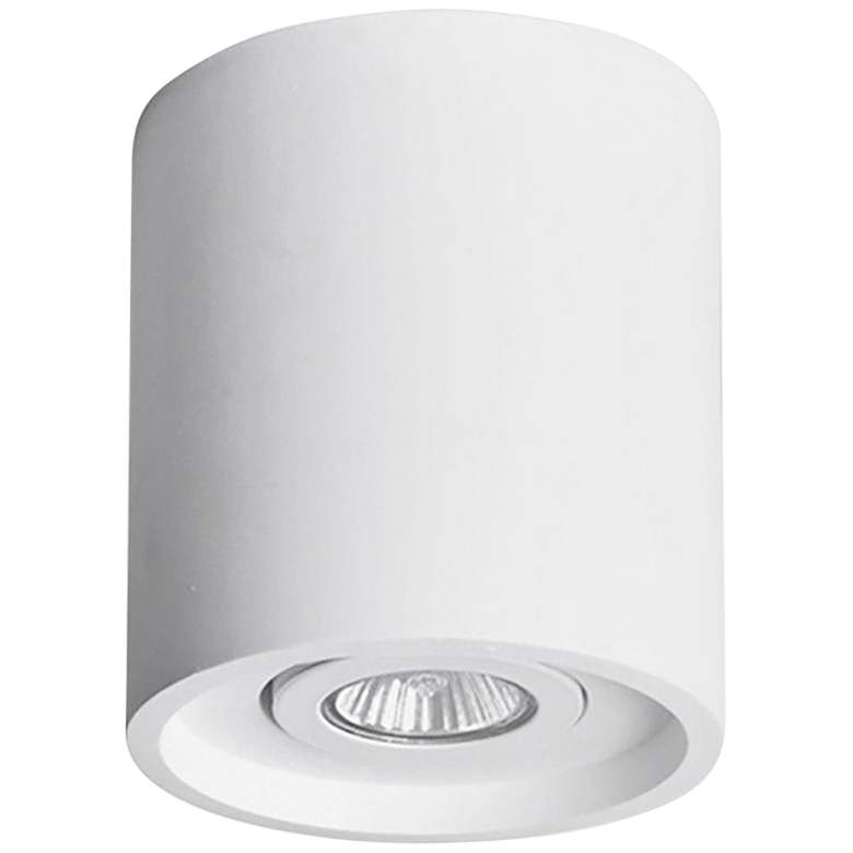 Image 1 Plastra 5 1/4 inch Wide White Round Ceiling Light