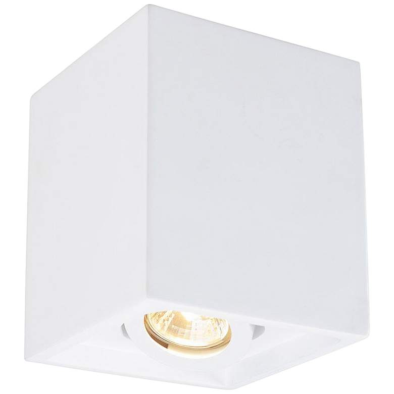 Image 1 Plastra 5 1/4" Wide White Square Ceiling Light
