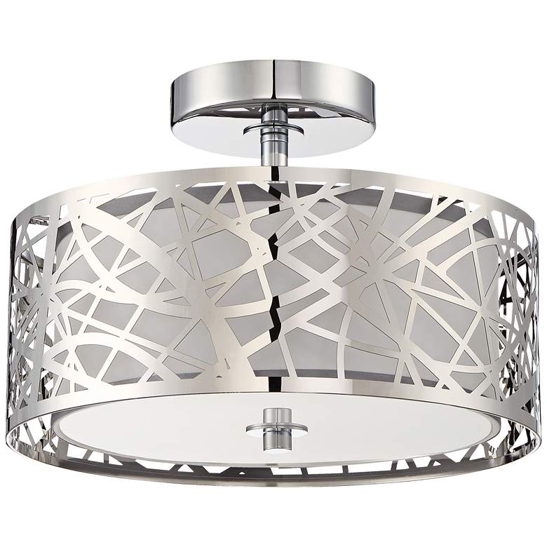 Image 3 Platinum Collection Abode 12 inchW Polished Chrome Ceiling Light more views
