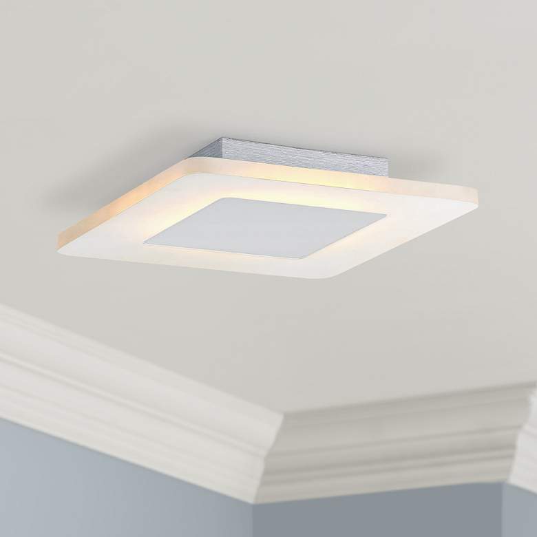 Image 1 Platinum Collection Aglow 11" Wide White LED Ceiling Light