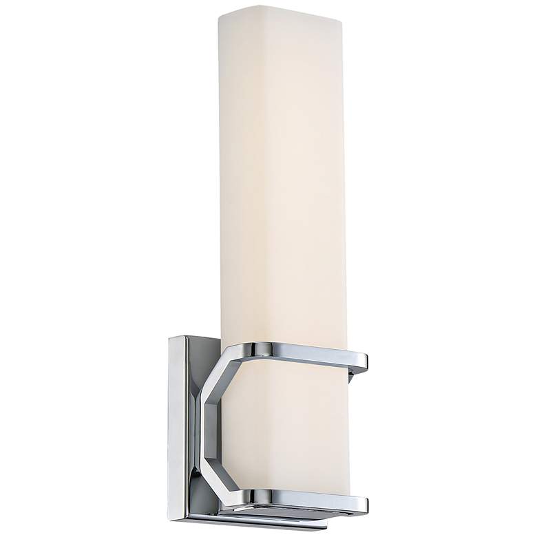 Image 2 Platinum Collection Axis 13 inch High Chrome LED Wall Sconce
