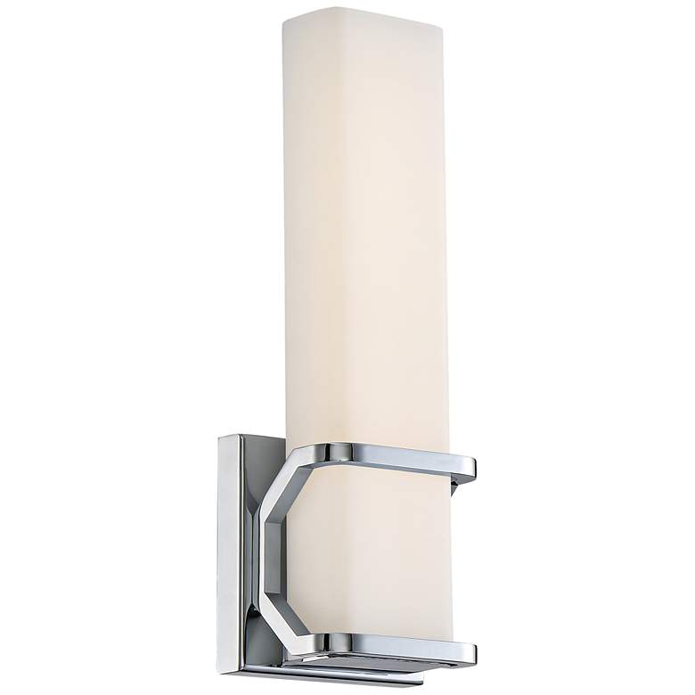 Image 2 Platinum Collection Axis 13" High Chrome LED Wall Sconce
