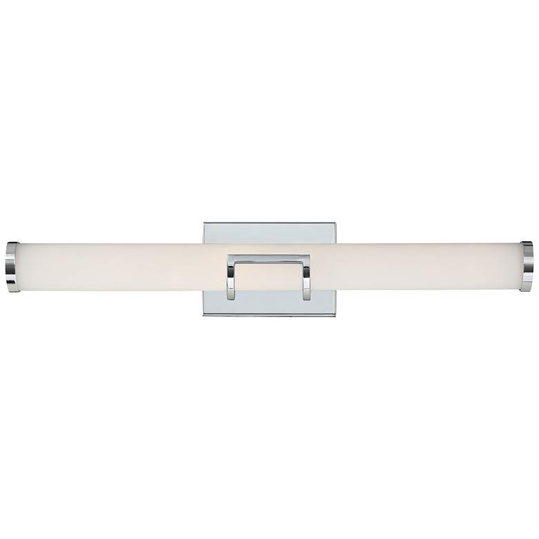 Image 1 Platinum Collection Baton 25 1/4" Wide Chrome LED Bath Light