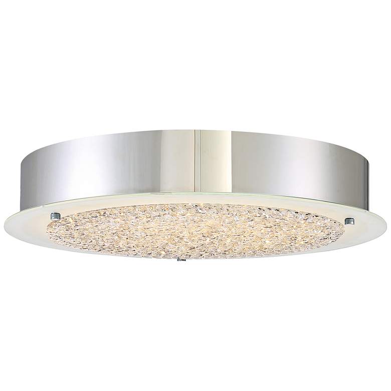 Image 2 Platinum Collection Blaze 16 inch Wide Chrome LED Ceiling Light