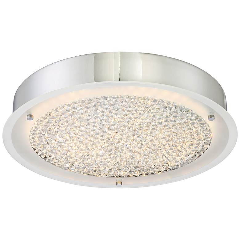 Image 3 Platinum Collection Blaze 16" Wide Chrome LED Ceiling Light more views