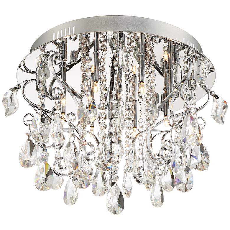 Image 1 Platinum Collection Enrapture 18 inch Wide Chrome Ceiling Light