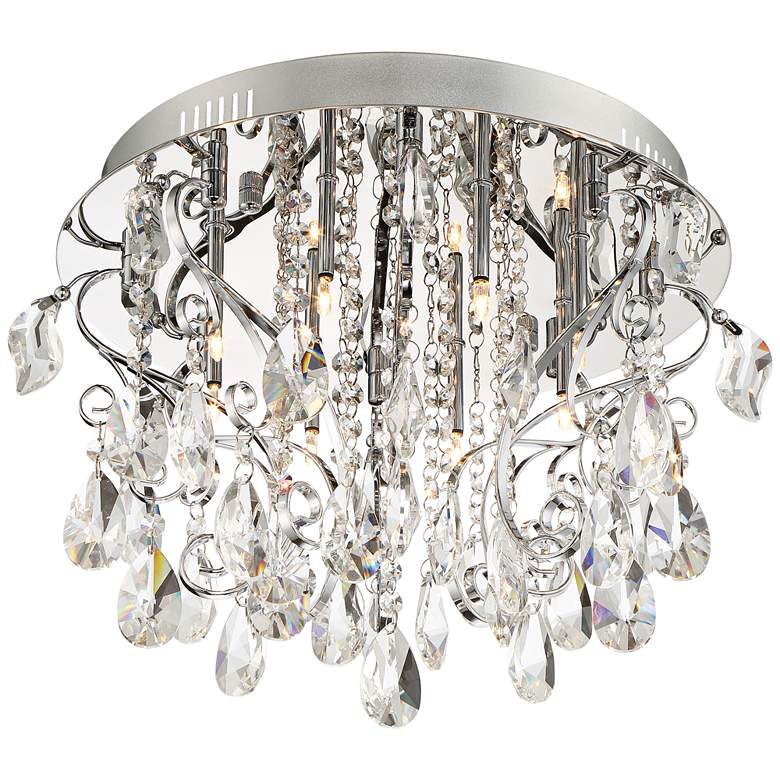 Image 1 Platinum Collection Enrapture 18" Wide Chrome Ceiling Light