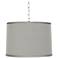 Platinum Gray 16" Wide Brushed Steel Shaded Pendant