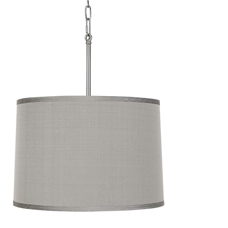 Image 1 Platinum Gray 16 inch Wide Easthaven Brushed Nickel LED Pendant