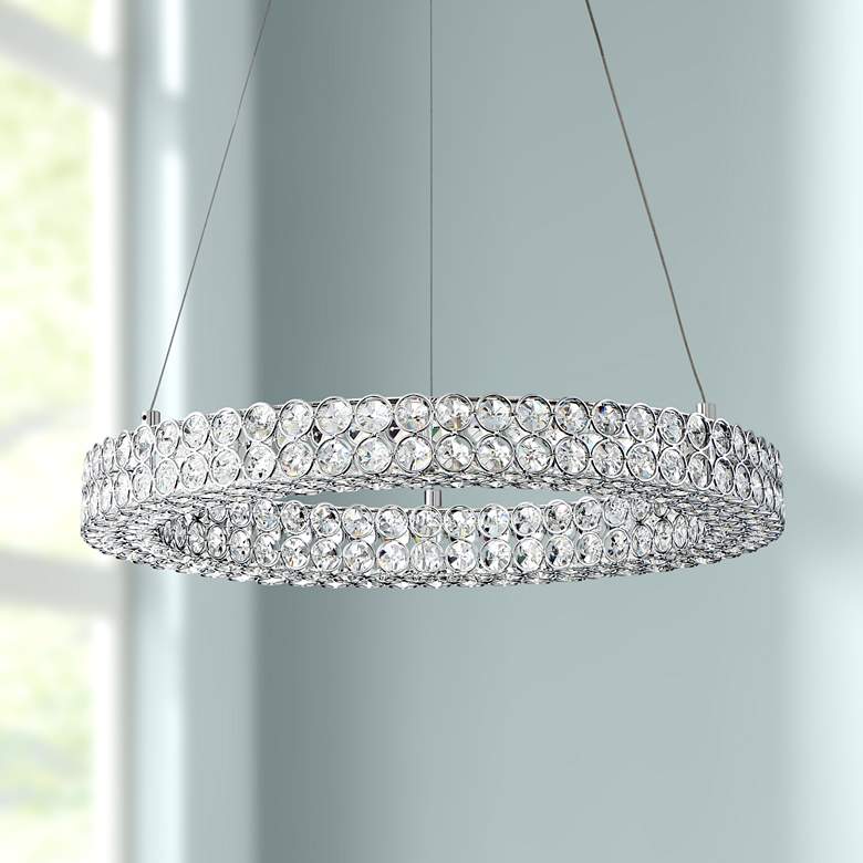 Image 1 Platinum Infinity 20" Wide Polished Chrome LED Pendant Light