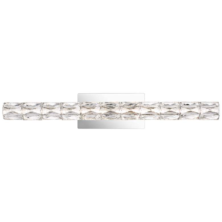 Image 2 Platinum Luster 32 3/4" Wide Polished Chrome LED Bath Light
