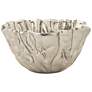 Thumbnail1 of Plato Glossy Silver 10" Wide Modern Decorative Ceramic Bowl
