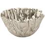 Plato Glossy Silver 10" Wide Modern Decorative Ceramic Bowl