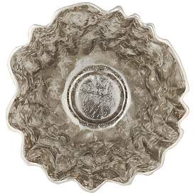 Image5 of Plato Glossy Silver 10" Wide Modern Decorative Ceramic Bowl more views