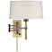 Platte Gun Metal and Gold Swing Arm Wall Lamp