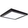 Platter 10" Square Bronze LED Outdoor Ceiling Light w/Remote