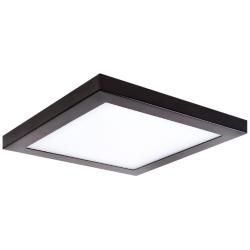 Platter 10&quot; Square Bronze LED Outdoor Ceiling Light w/Remote